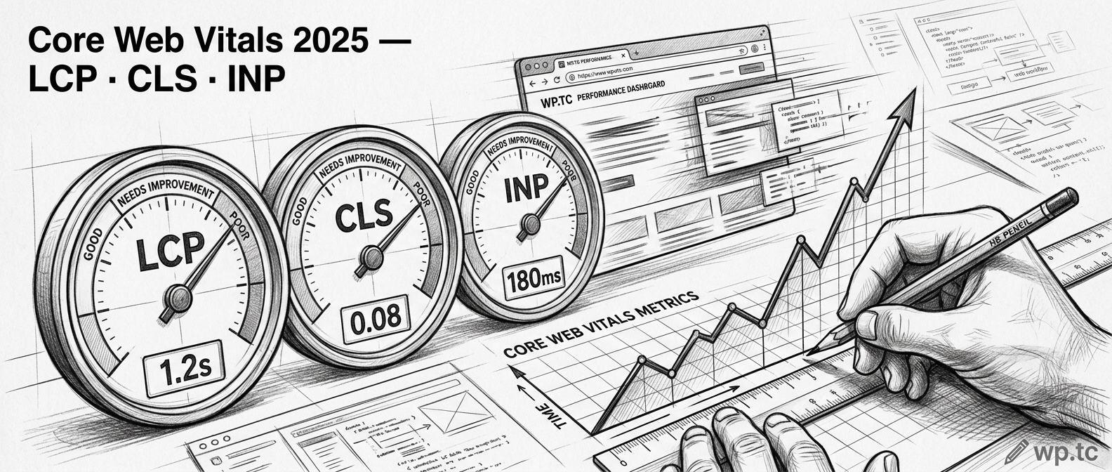 Core Web Vitals 2025 — LCP, CLS, INP metrikleri