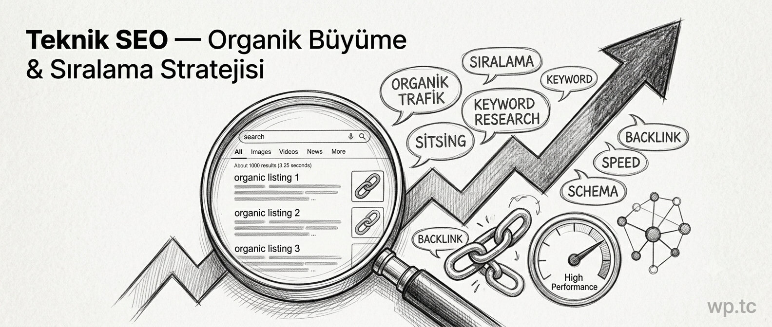 Web Partner teknik SEO — Google Search Console anahtar kelime sıralama analiz paneli