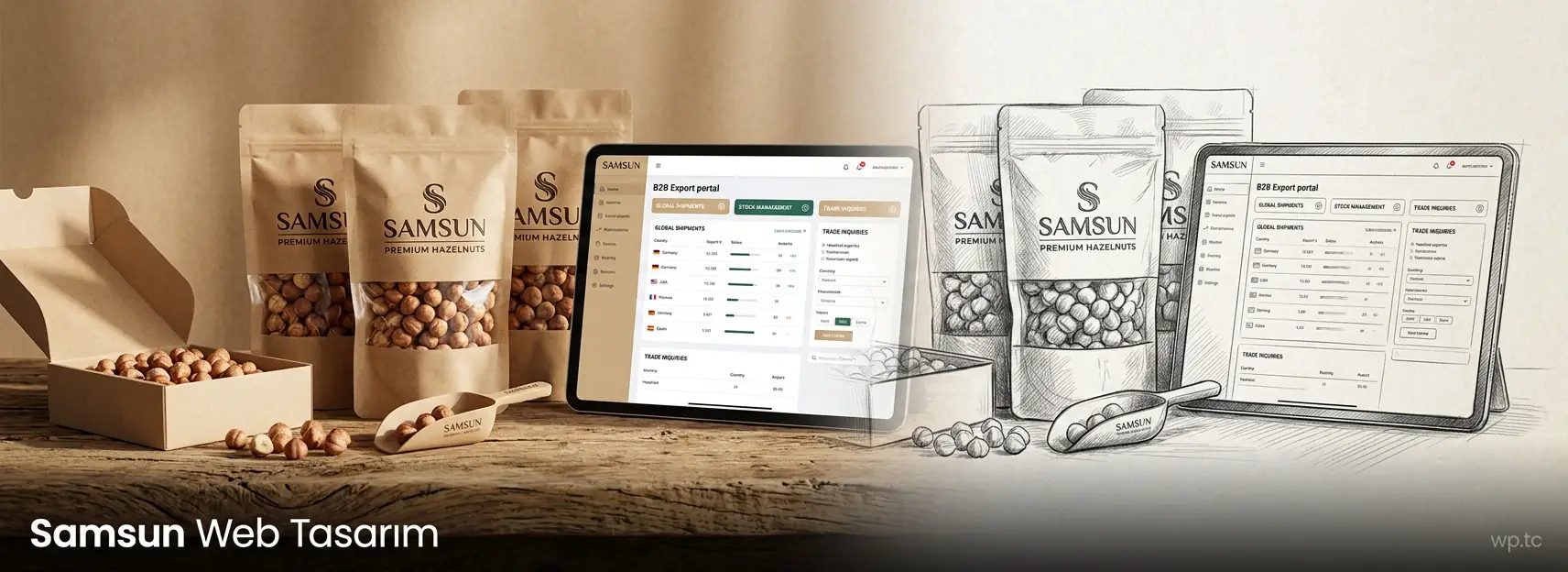 Samsun web tasarım hizmeti — fındık ihracatçısı, liman lojistiği ve gıda işleme için B2B site
